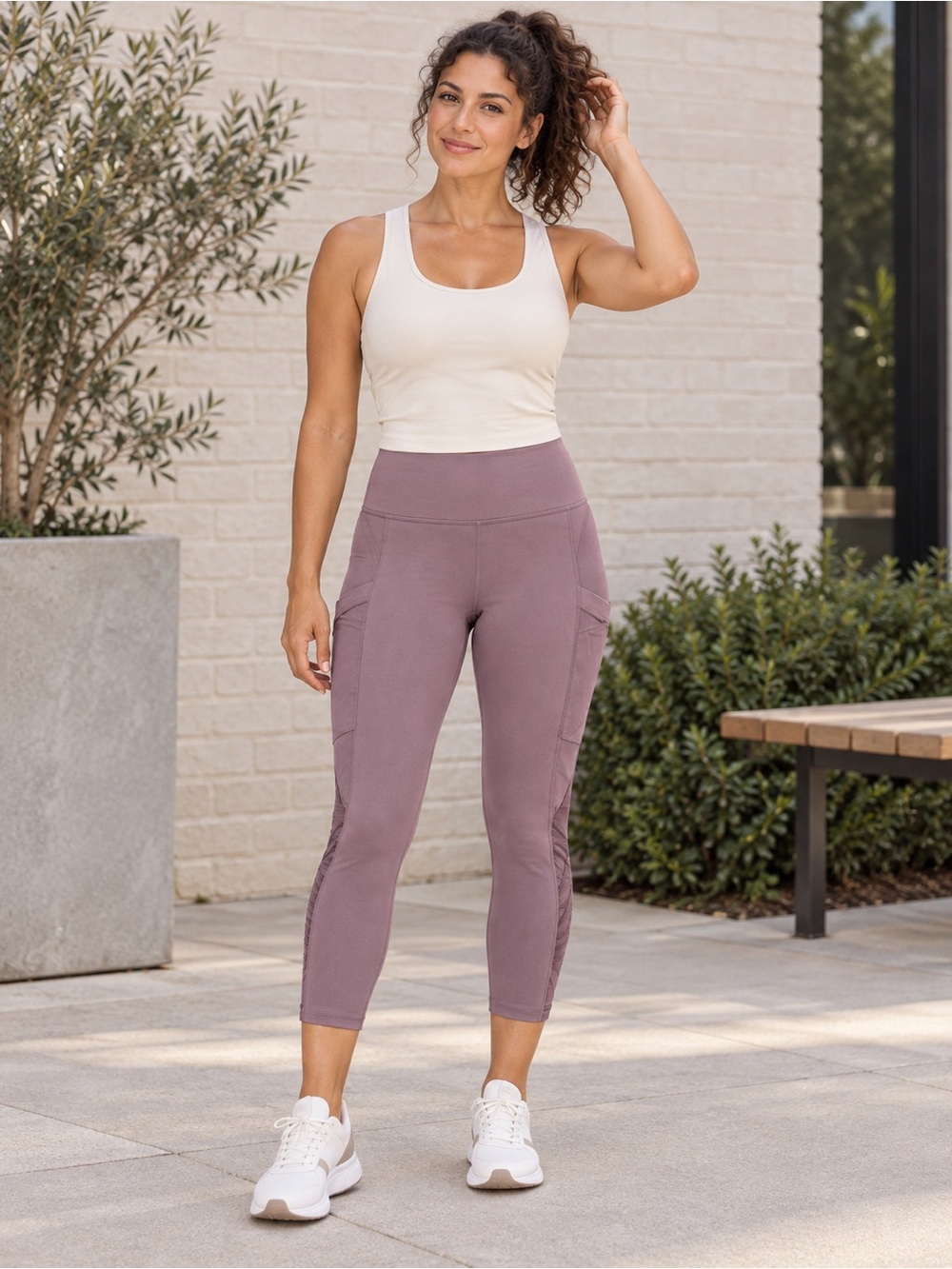 Fabletics Mauve Powerhold Leggings
